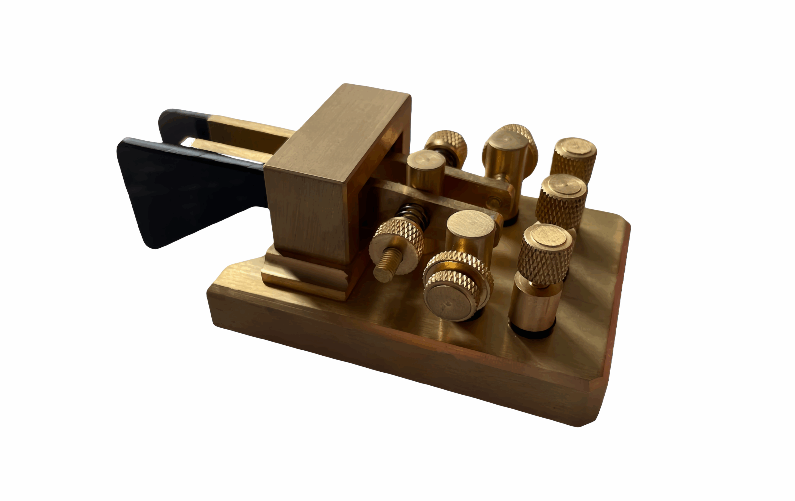 JNCRadio K-1 golden - Brass IAMBIC automatic double paddle CW morse code key