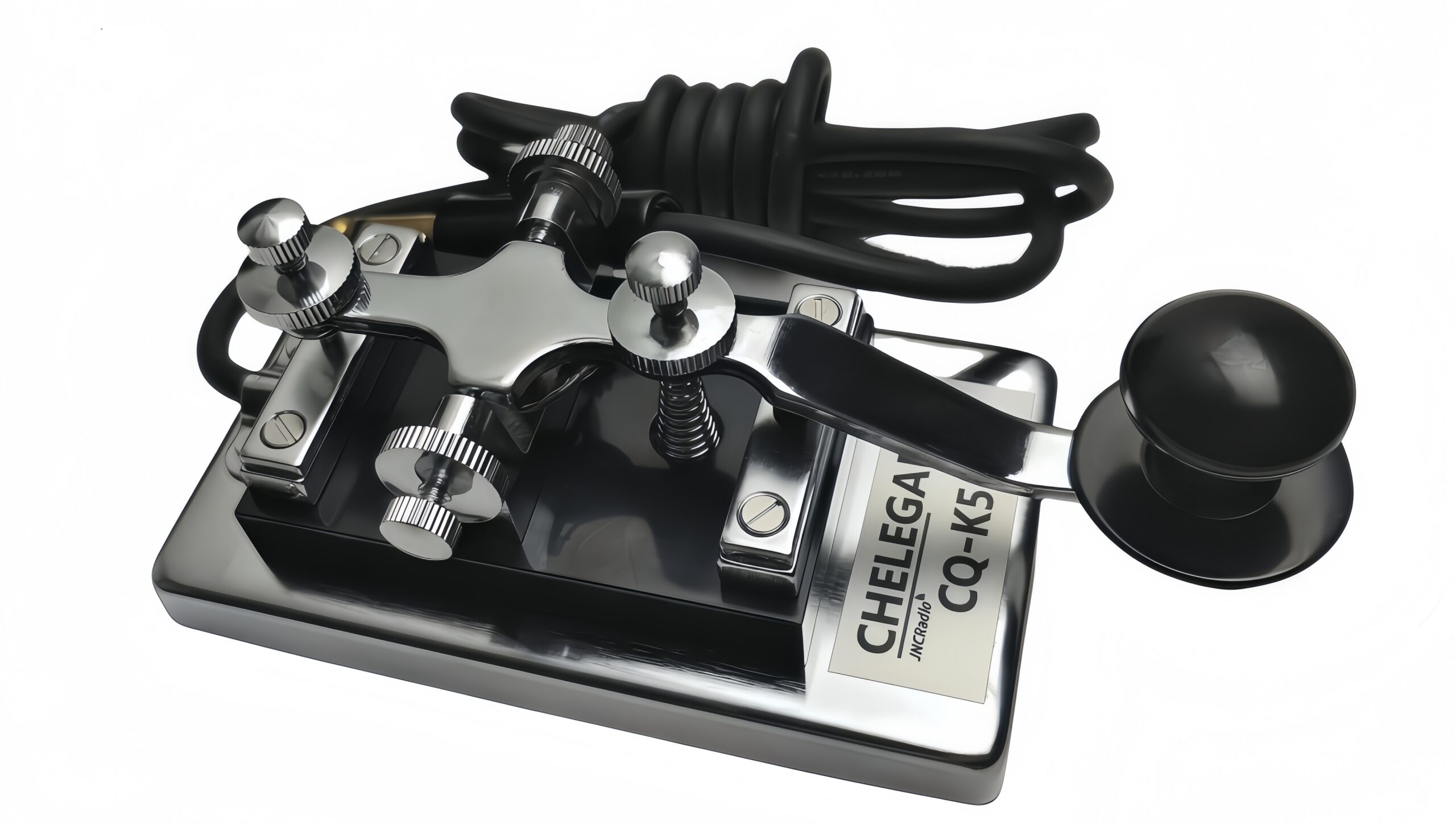 CQ-K553 STRAIGHT KEYS CHROME HARDWARE CW SHORT WAVE MORSE CODE KEYER 6.5MM PLUG