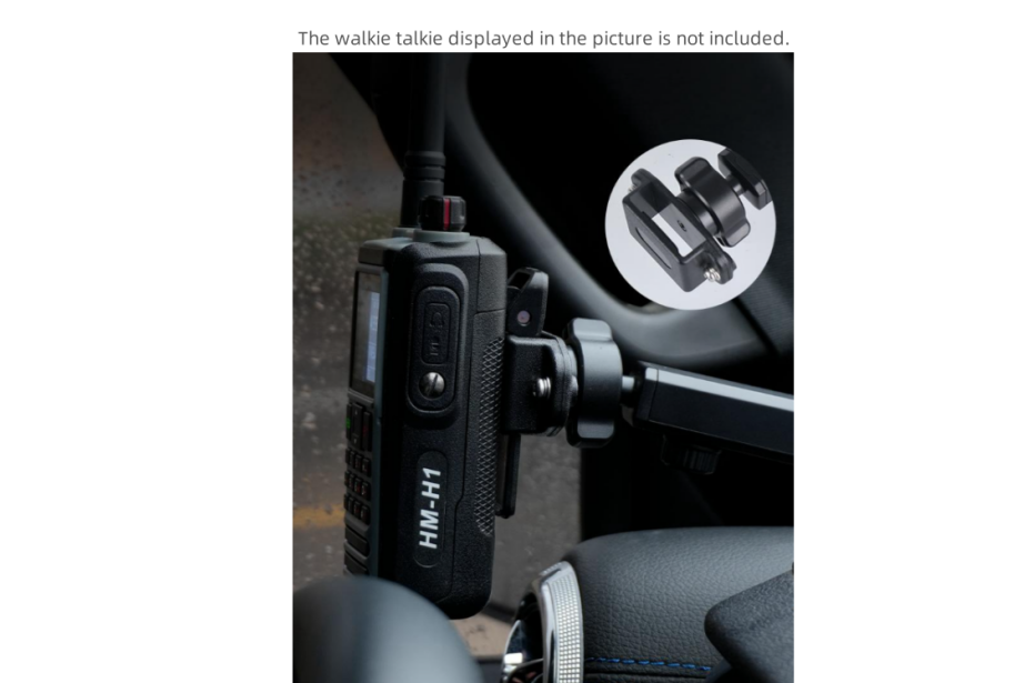 ADJUSTABLE SUCTION CUP MOUNT FOR WALKIE TALKIES