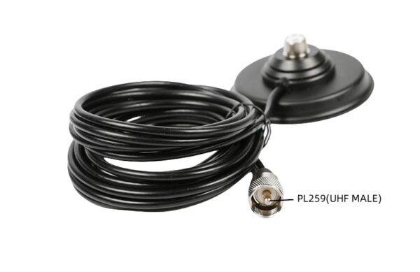 CNTOU HT700M MAGNETIC ANTENN MOUNT, 5M RG58A/U CABLE, 140MM BASE, PL-259/SO-239 UHF CONNECTORS - Image 3