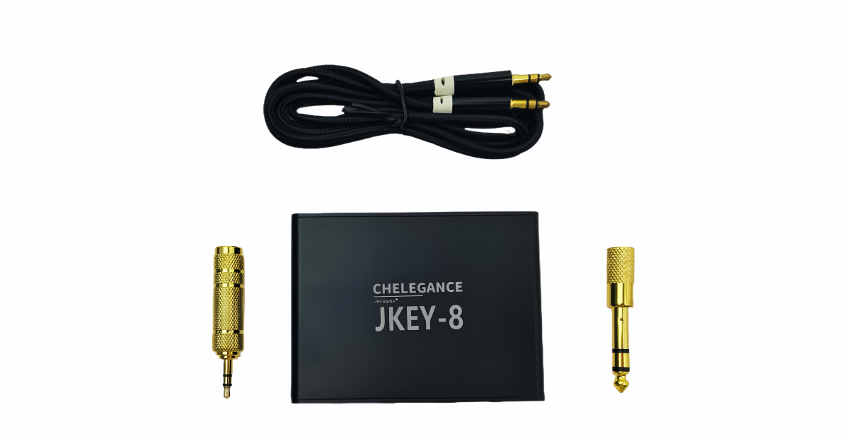 JNCRADIO JKEY-8 CW KEY CONNECTION BOX, 2x 6.5mm + 6x 3.5mm JACKS, MANUAL & AUTO MORSE KEY COMPATIBLE - Image 6